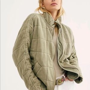 Free People Dolman Sleeve Quilted Jacket.